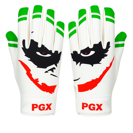 PGX Smiley Football Receiver Gloves front and back product view
