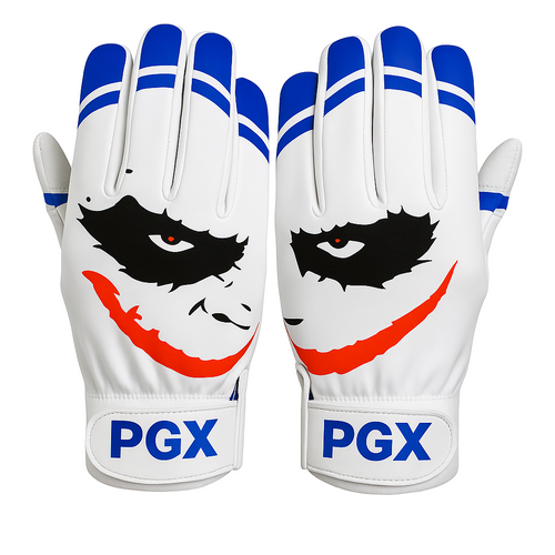Cool Blue Smiley Baseball Batting Gloves