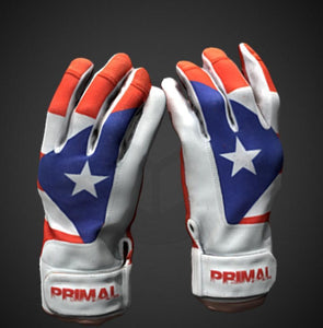Puerto Rico Baseball Batting Gloves - PRIMAL BASEBALL